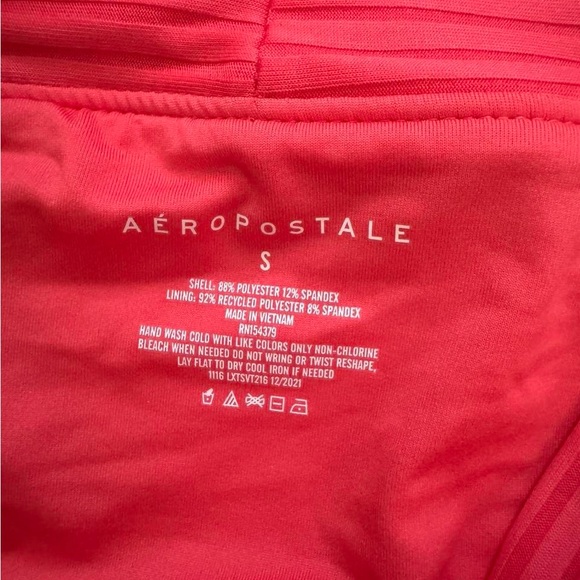 Aeropostale Red Ribbed High-Cut Bikini Bottom - Picture 3 of 3